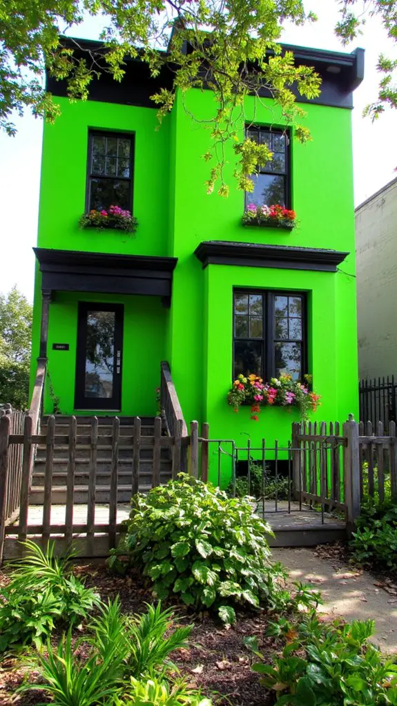 bold neon green contrast