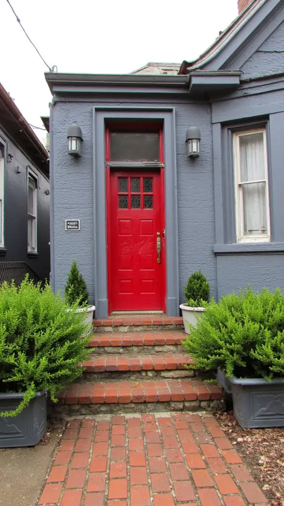 bold red entrance statement