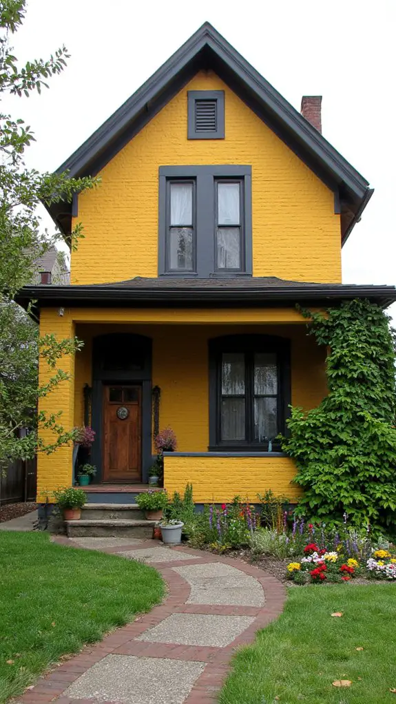 bold saffron gray exterior