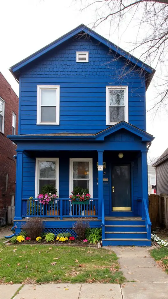 bold sapphire blue exterior