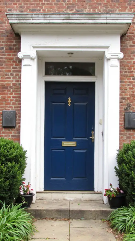 bold sophisticated indigo entrance