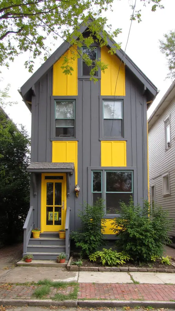 bold striped exterior transformation