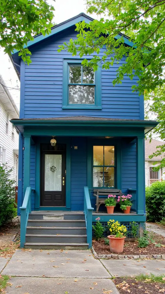 bold teal home statement