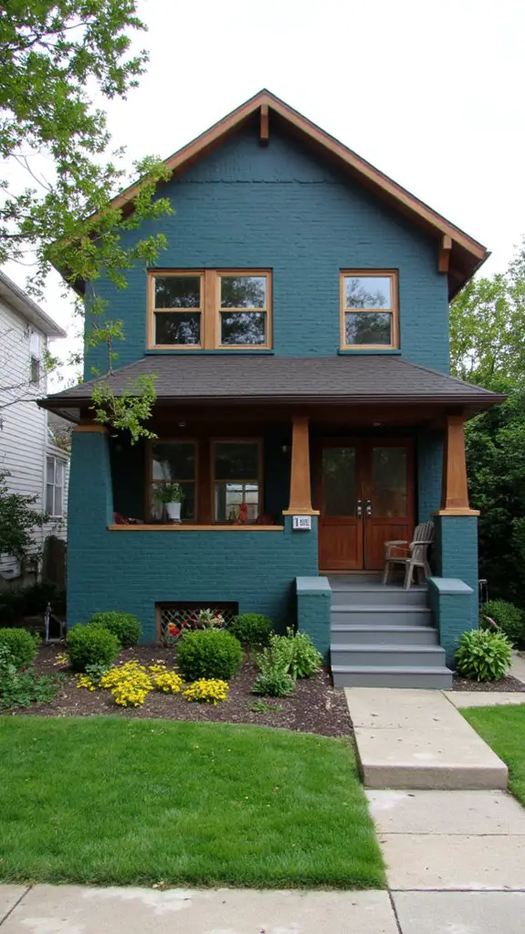 bold teal mid century elegance