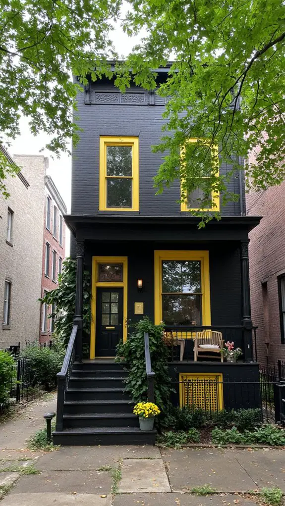 bold urban residence contrast