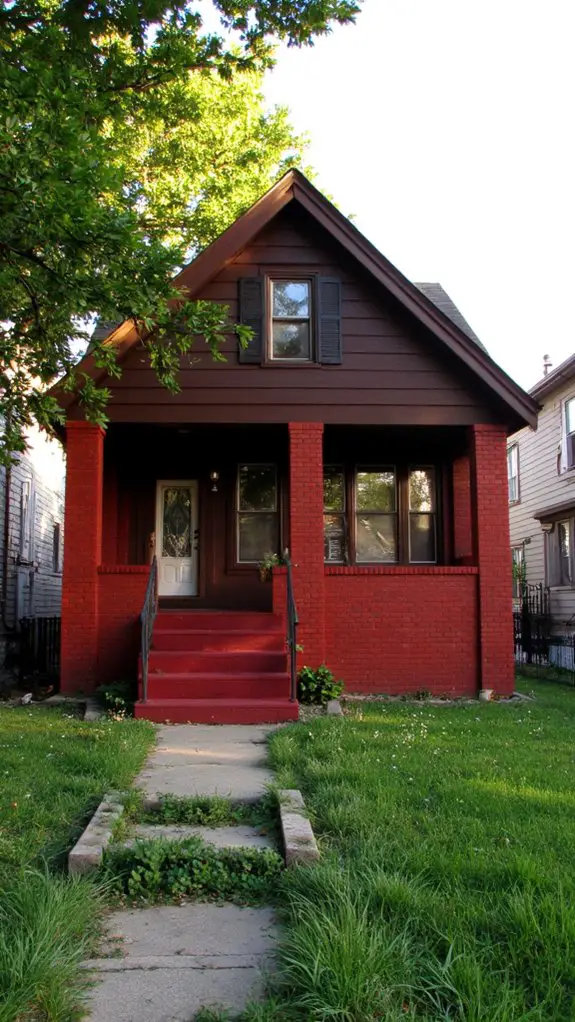 bold warm brick combination