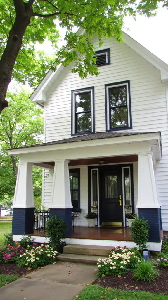 bold white and dark contrast