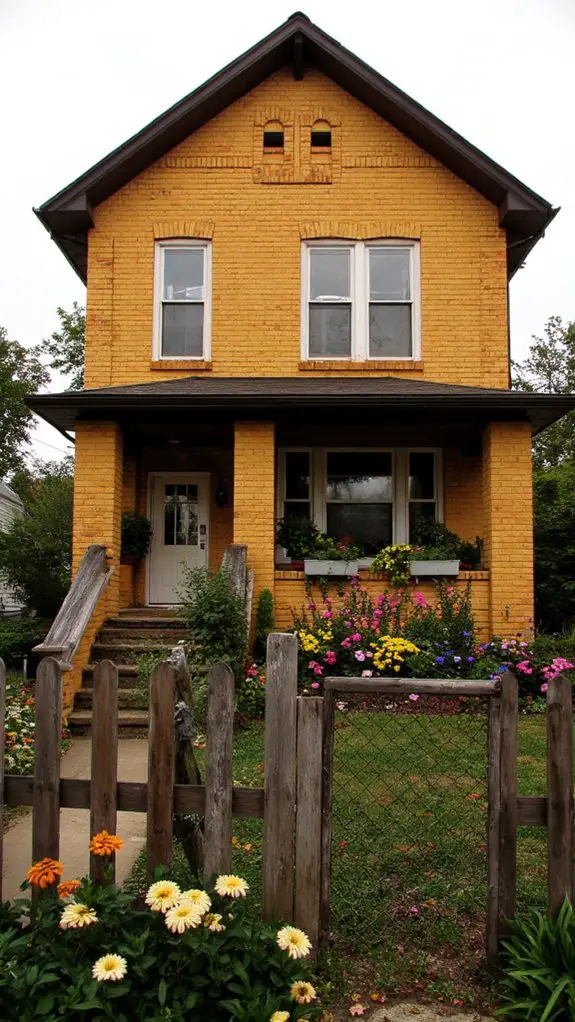 bold yellow and brown