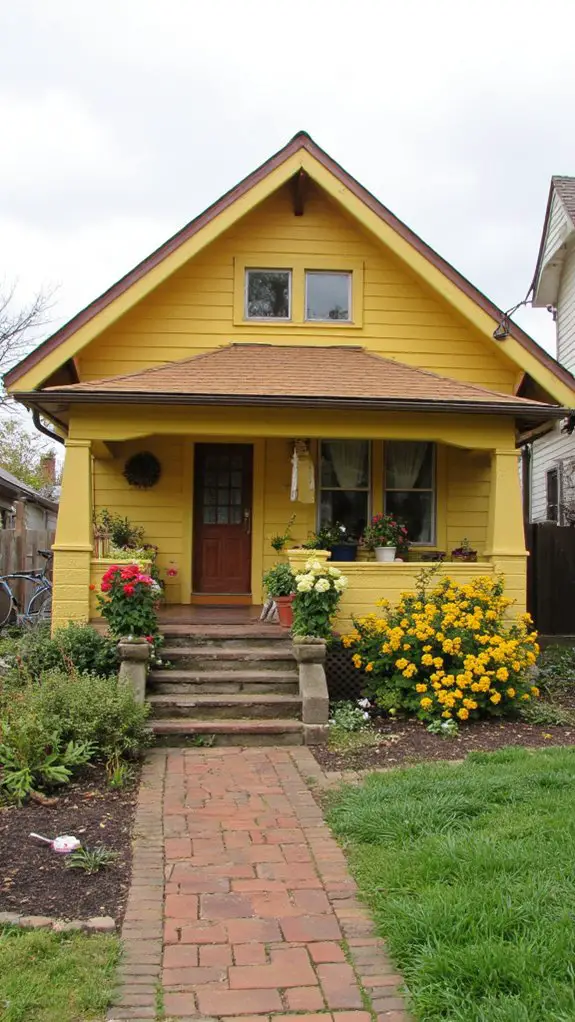 bold yellow and brown