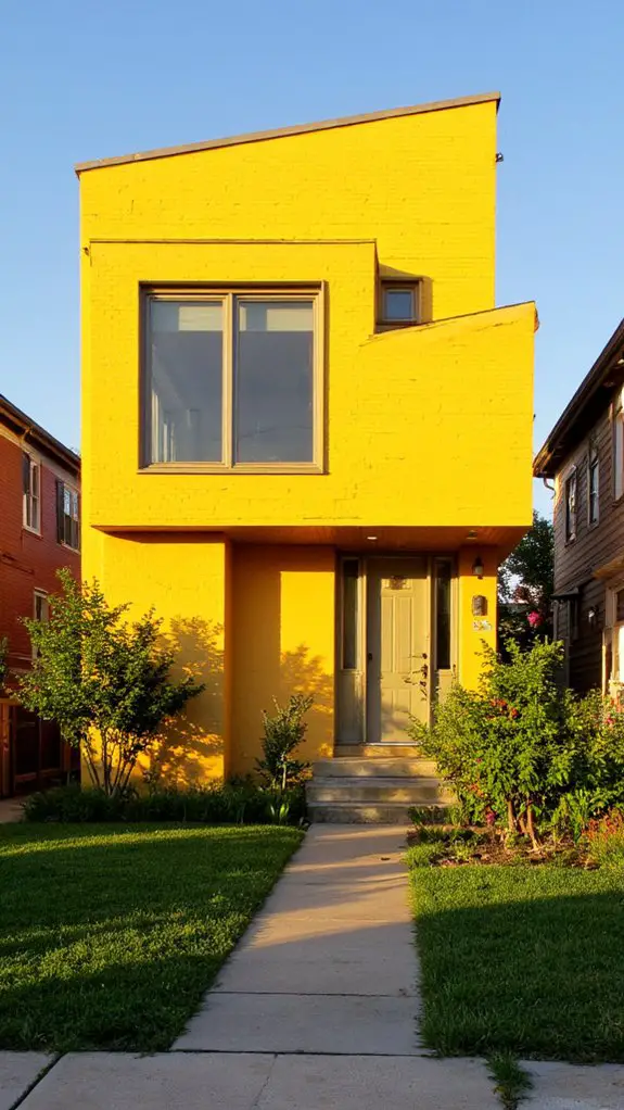 bold yellow architectural design