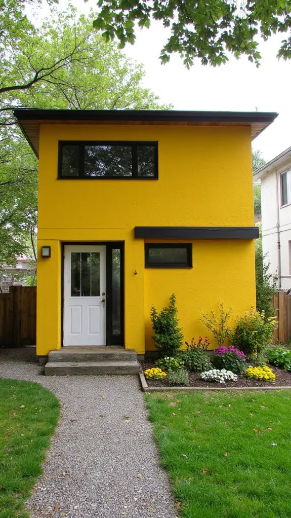 bold yellow architectural elegance