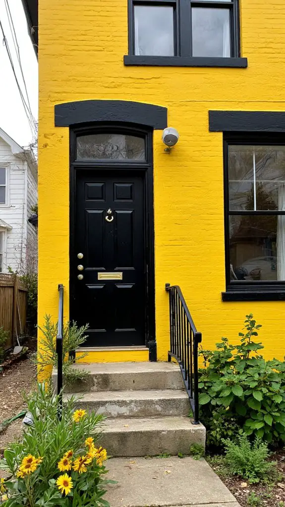 bold yellow dramatic black