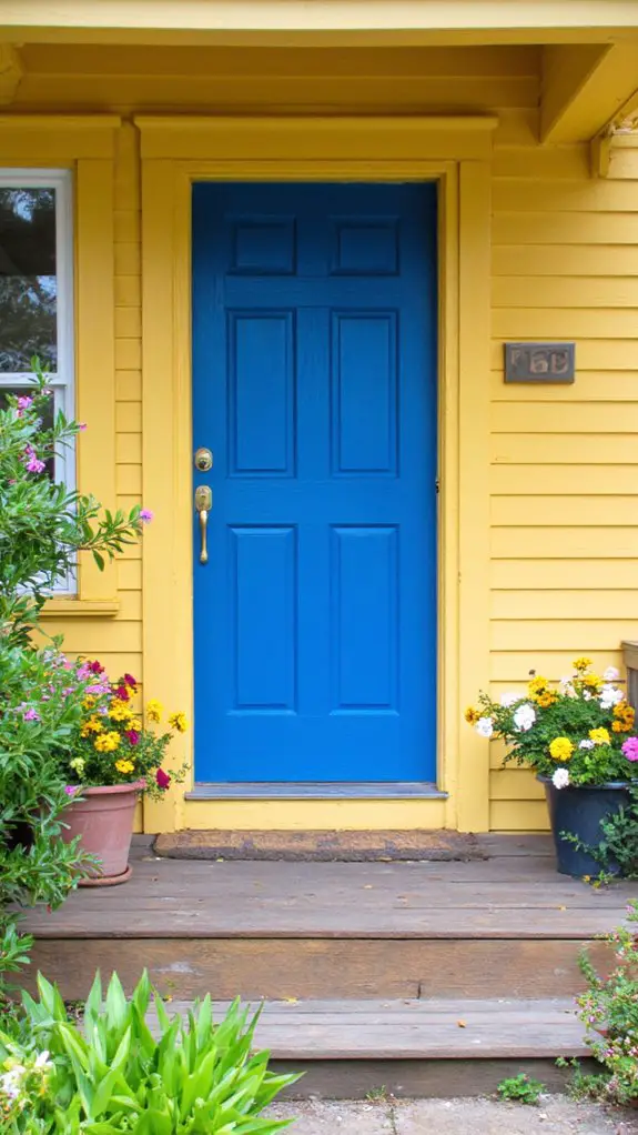 bold yellow front door