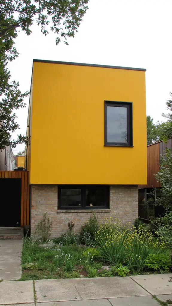 bold yellow minimalist architecture