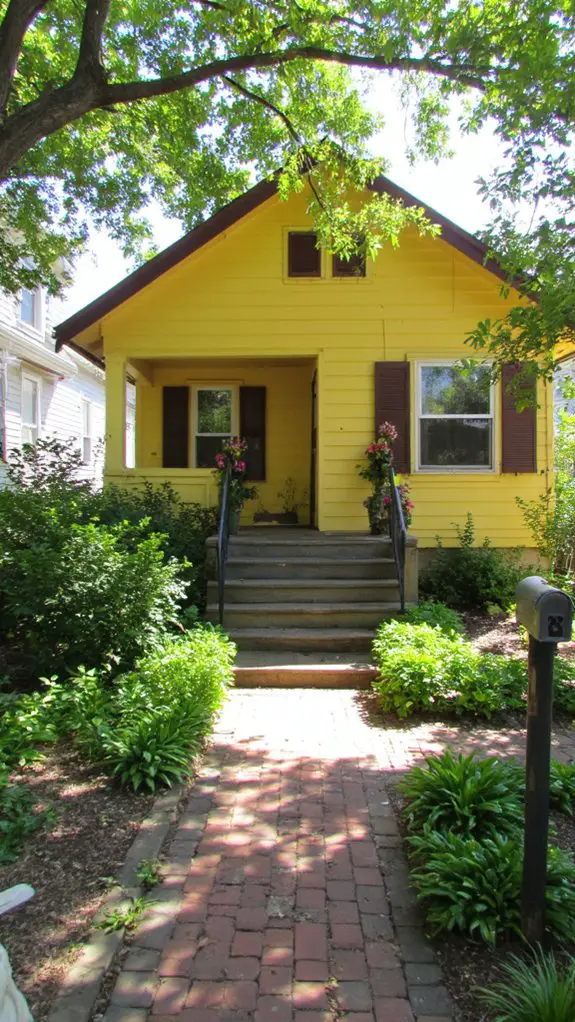 bold yellow ranch home
