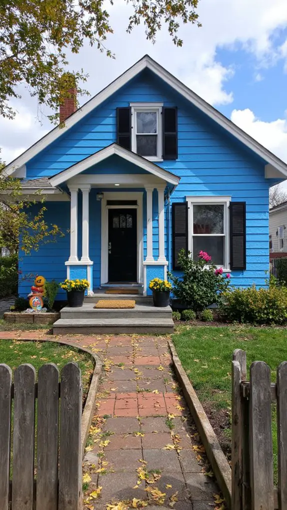 bright blue with black