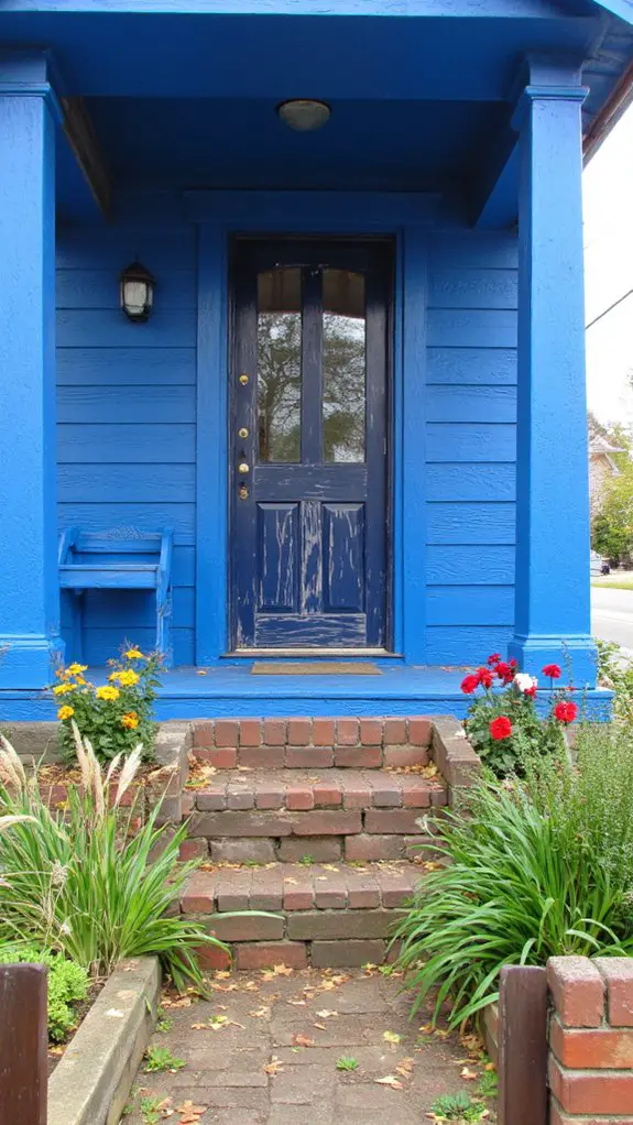 bright cerulean home exterior
