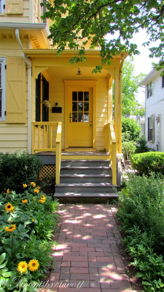 bright cheerful home exterior