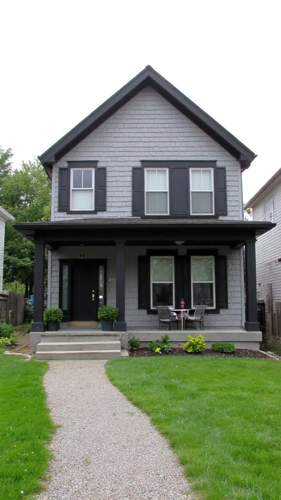 bright gray black roof