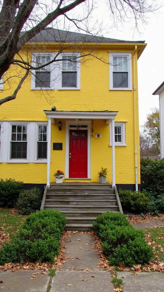 bright yellow colonial charm