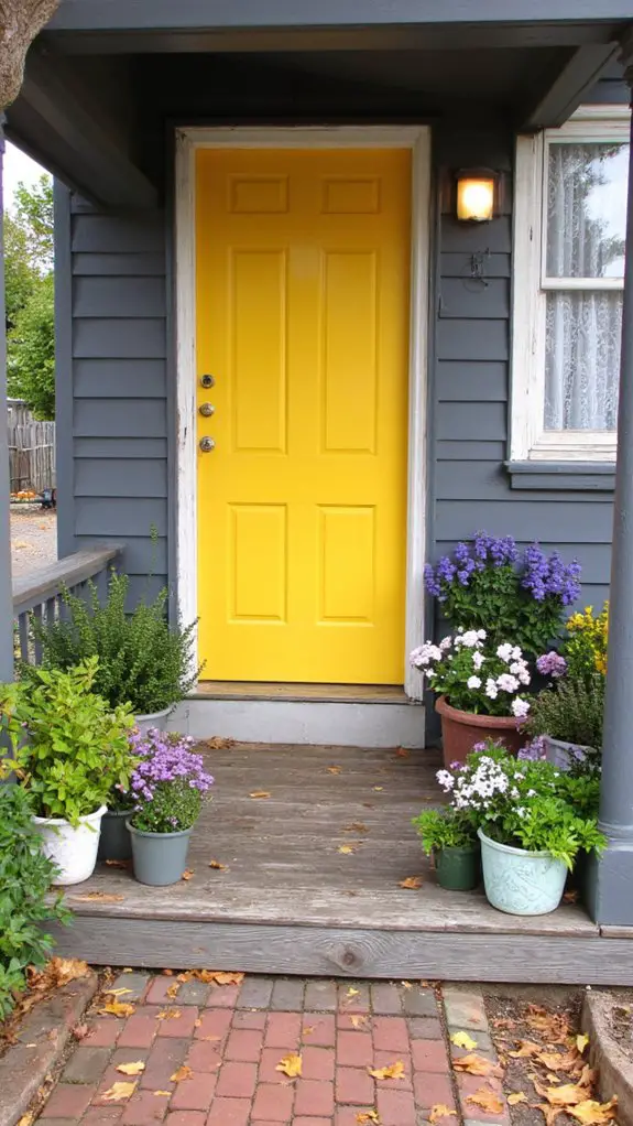 bright yellow enhances gray