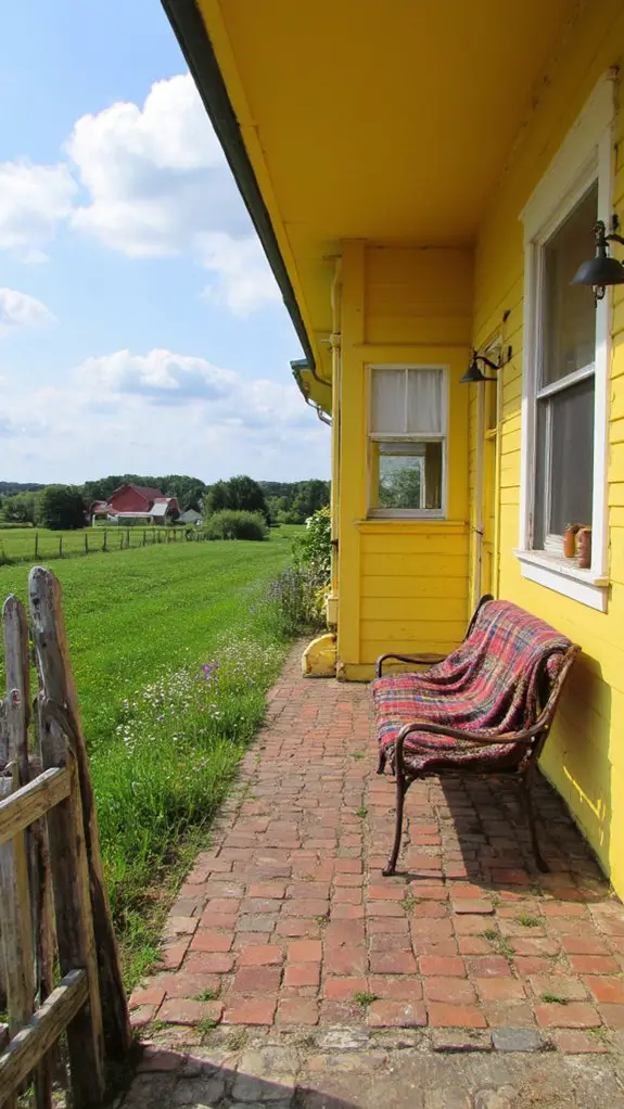 bright yellow farmhouse charm