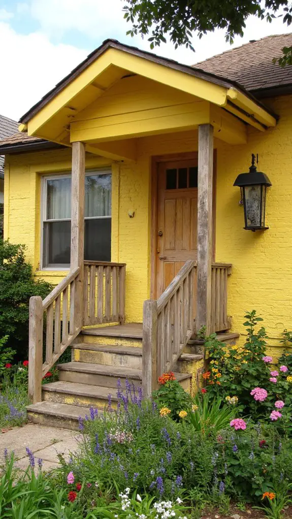 bright yellow rustic warmth