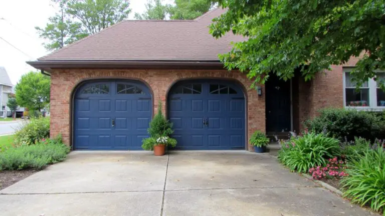 brown house with prominent garage