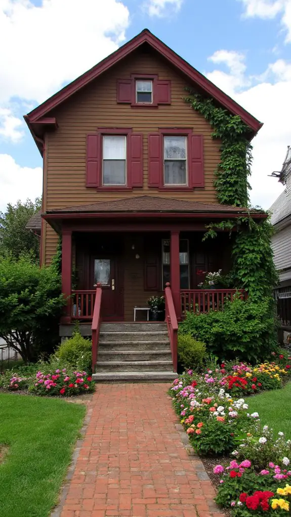 burgundy and brown elegance