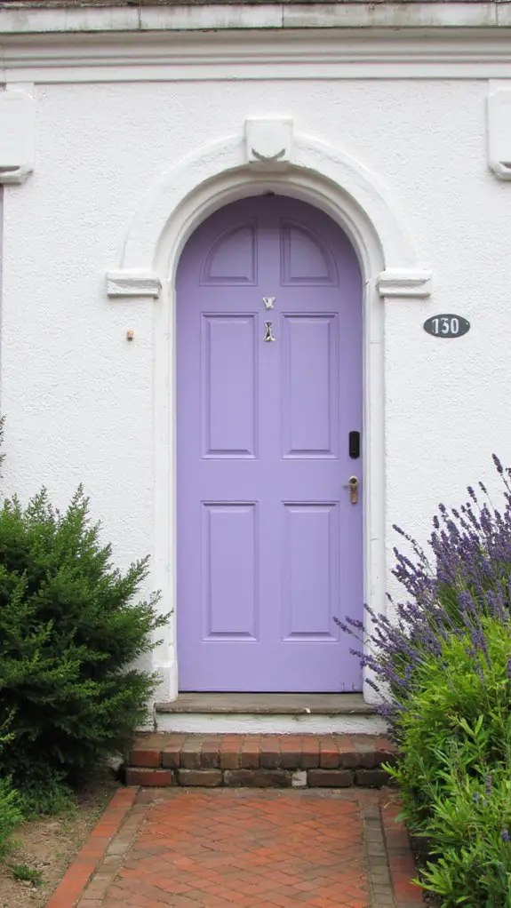 calming lavender front door