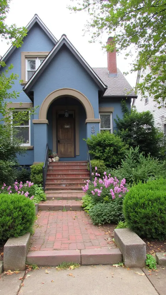 calming muted blue taupe