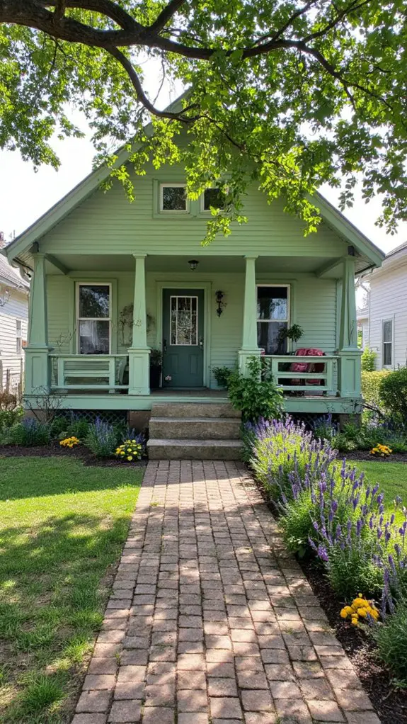 calming muted green retreat