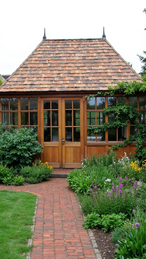 cedar shingled glasshouse retreat