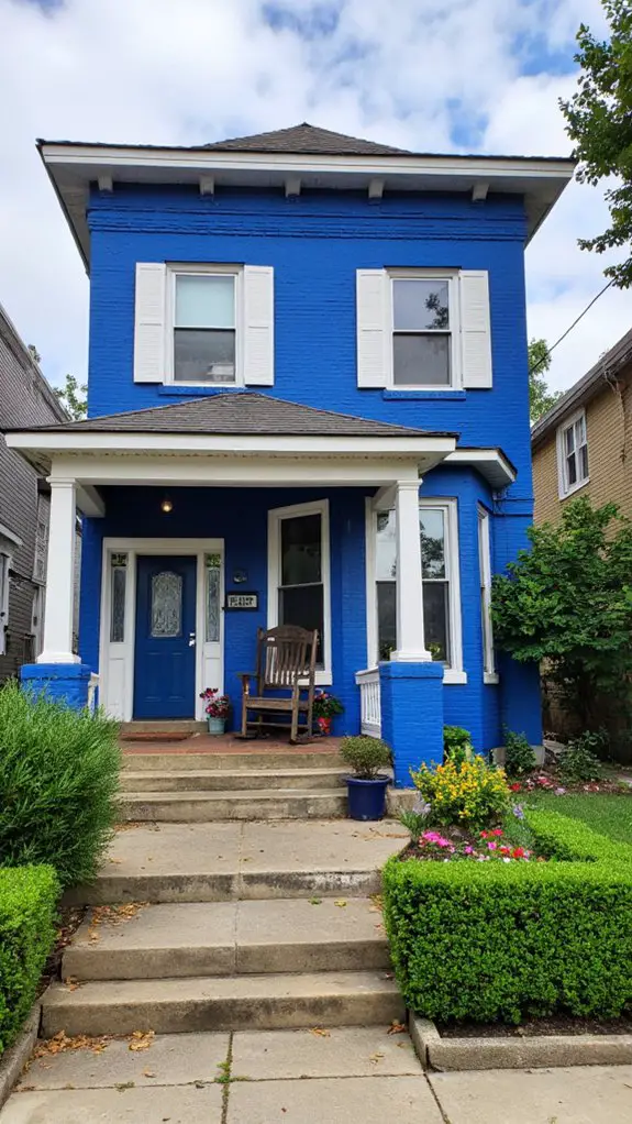 cerulean and white contrast