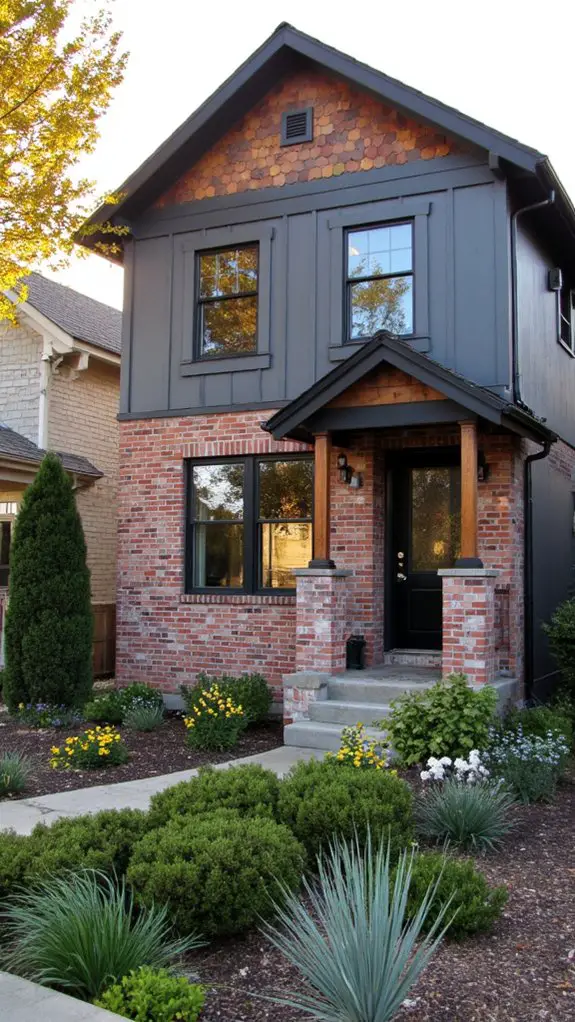 charcoal elegance meets brick