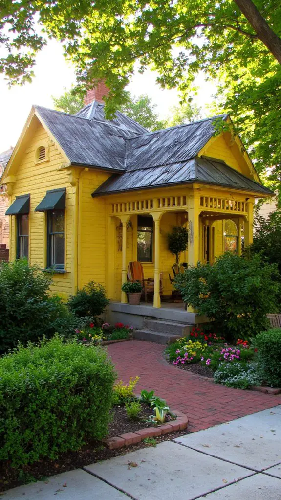 charcoal gray and yellow