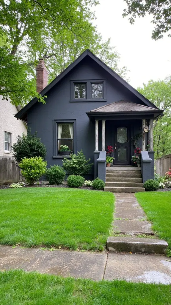 charcoal gray wall elegance