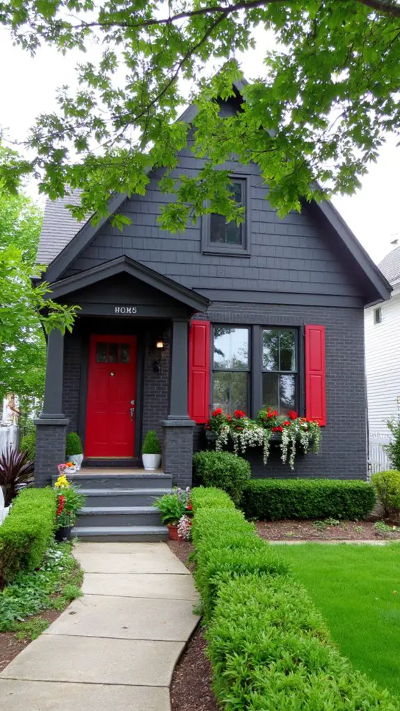 charcoal gray with accents