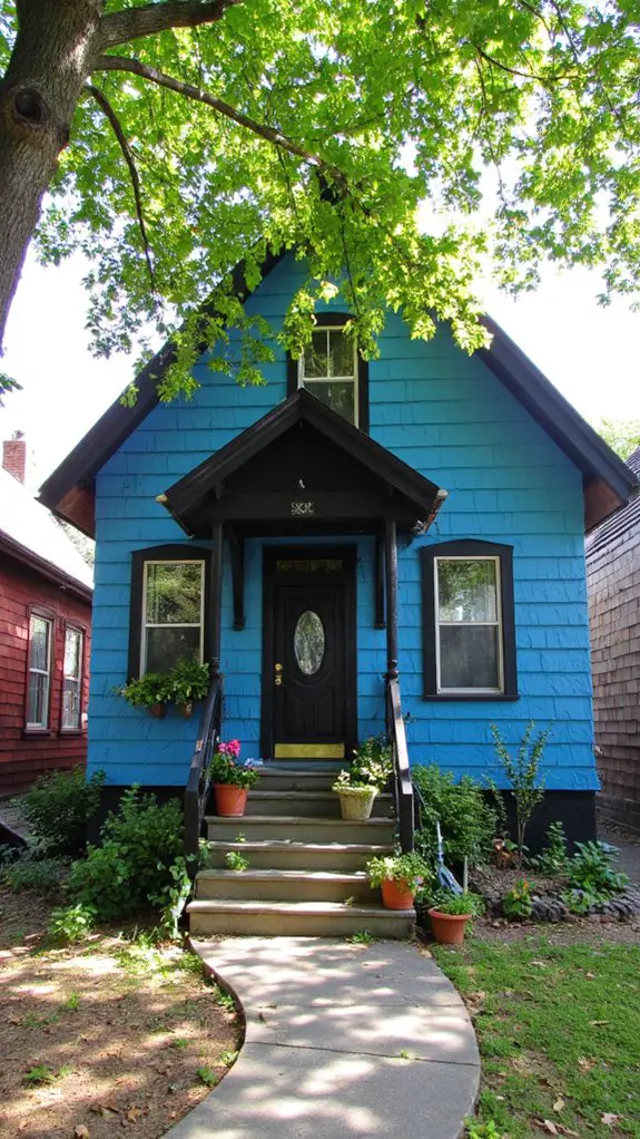charcoal roof enhances blue