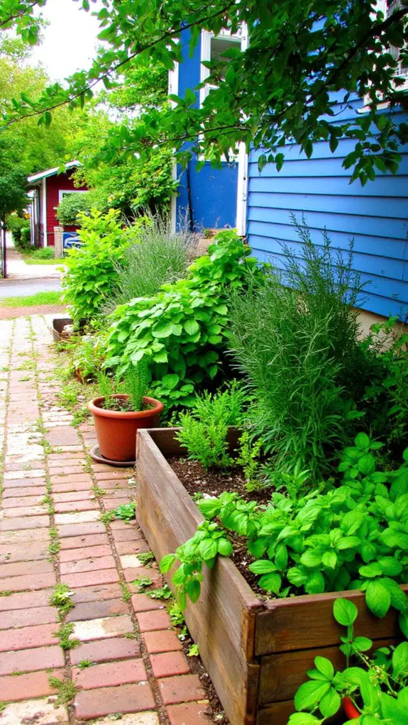 charming and practical herb garden