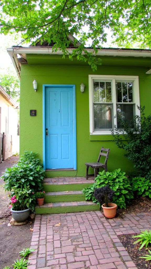 charming avocado house entrance