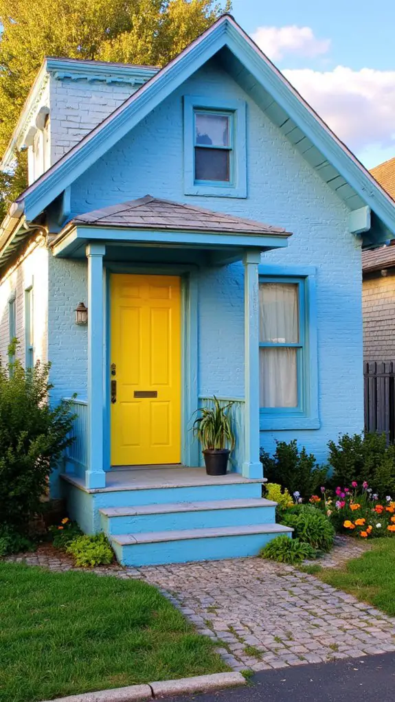 charming blue and yellow