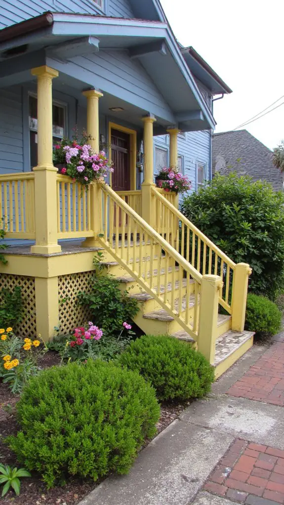 charming blue and yellow