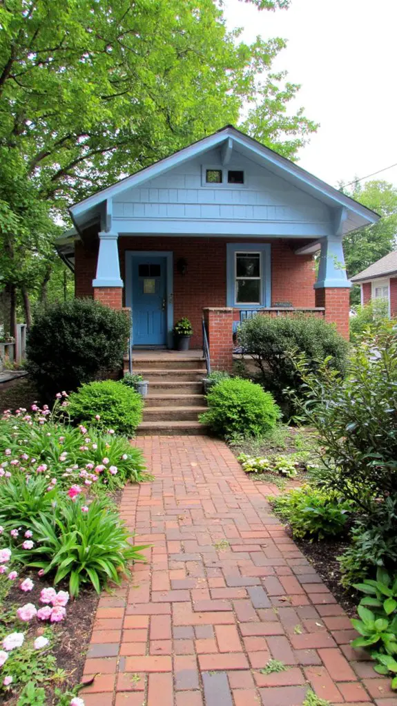charming blue bungalow oasis