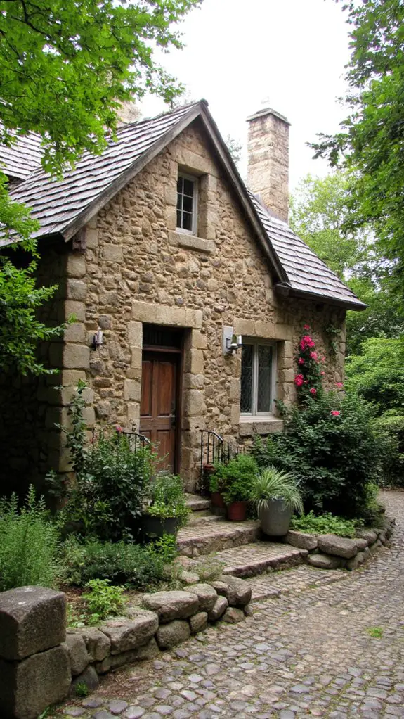 charming brown stone cottages