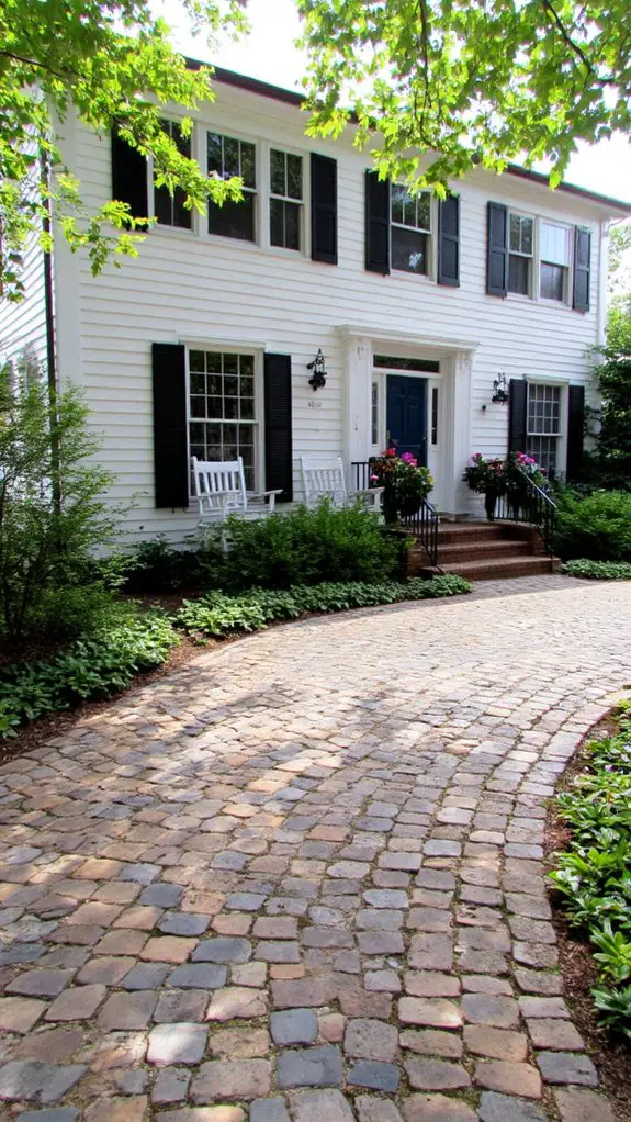 charming cobblestone driveway elegance