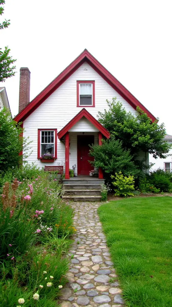 charming colonial architecture contrast