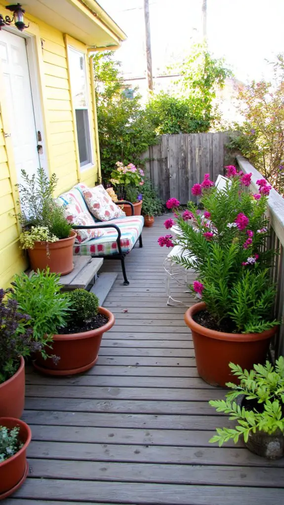 charming colorful garden planters