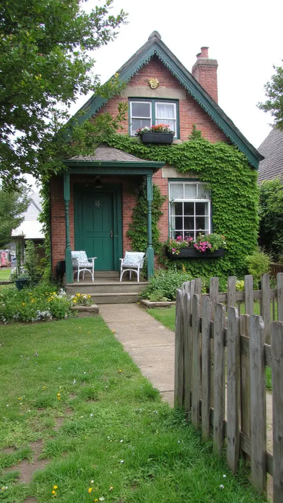 charming cottage vibrant green