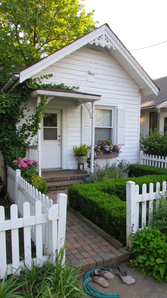 charming cottage with flowers